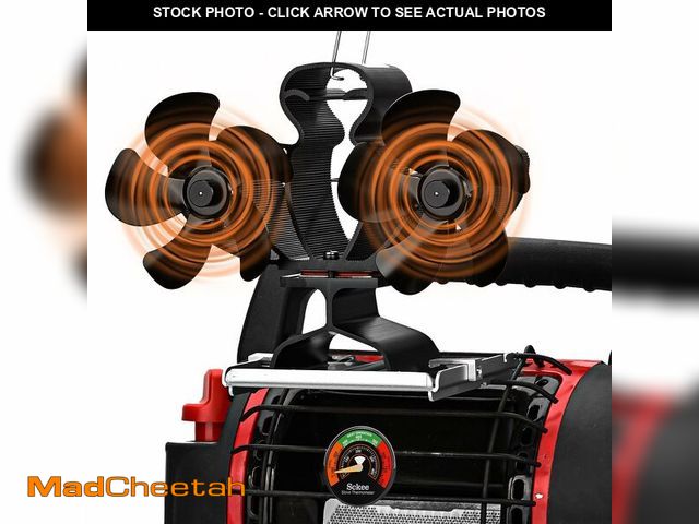 Lot 74-13719499 - Sckee 10 Blade Wood Stove Fan,Dual Motor Fireplace Fan,Wood Stove Fan Compatible with Heater, Heat P...