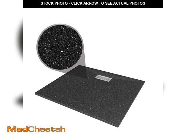 Lot 74-14356052 - CASTICO 48 in. L x 42 in. W x 1.125 in. H Solid Composite Stone Shower Pan Base with Center Back Dra...