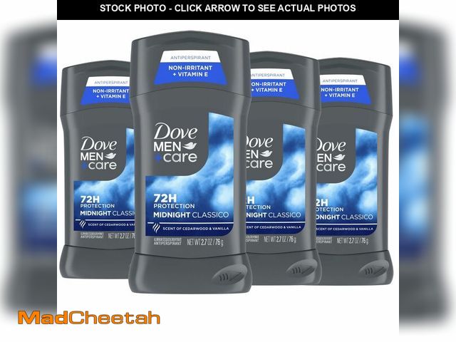 Lot 74-13714048 - Dove Men+Care Antiperspirant Deodorant Midnight Classico, 2.7 oz (Pack Of 4) - USED