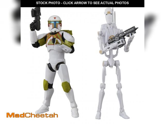 Lot 74-11557020 - STAR WARS The Black Series Clone Commando (Urban Fighter) &amp; B1 Battle Droid (Training), Battlefr...