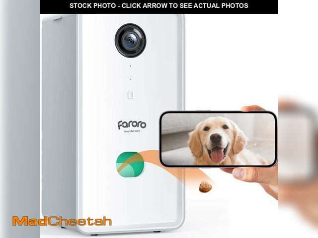Lot 74-12971952 - faroro Dog Camera with Treat Dispenser, 2.4G and 5G WiFi Pet Camera with Two Way Audio and 1080P Ful...