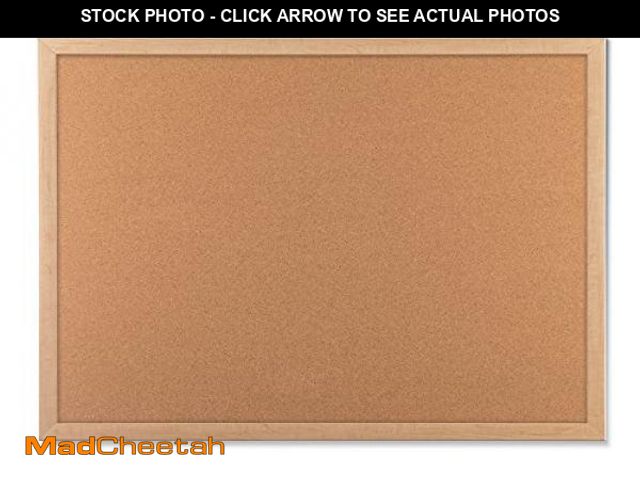 Lot 74-12510570 - U Brands Cork Bulletin Board, 18" x 24" Inches, Light Birch Wood Frame (265U00-01) - UNUSED