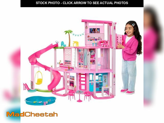 Lot 74-14603714 - Barbie Dreamhouse Pool Party Doll House and Playset with 75+ Pieces, 45 in, Slide &amp; Puppy Elevat...