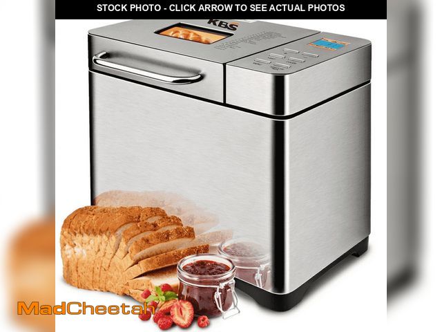 Lot 74-13818501 - KBS 19-in-1 2LB Bread Maker Machine Fully Automatic LCD DisplayStainless Steel Model# 013 - UNUSED