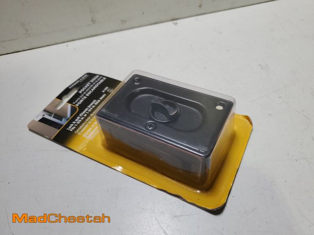 Lot 74-10524045 - Prime-Line 3-3/4 in., Solid Brass with Classic Bronze Finish, Pocket Door Privacy Lock and Pull - UN...