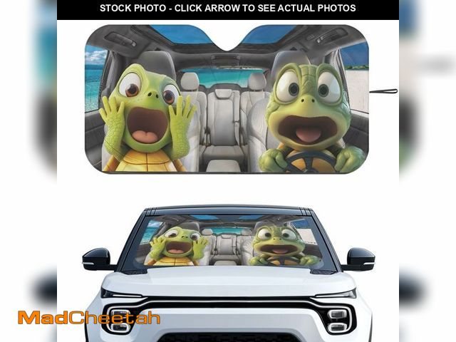 Lot 74-14481937 - Tuoxiukan Funny Sea Turtle Windshield Sun Shade Foldable Car Front Window Sunshade Cute Heat Reflect...