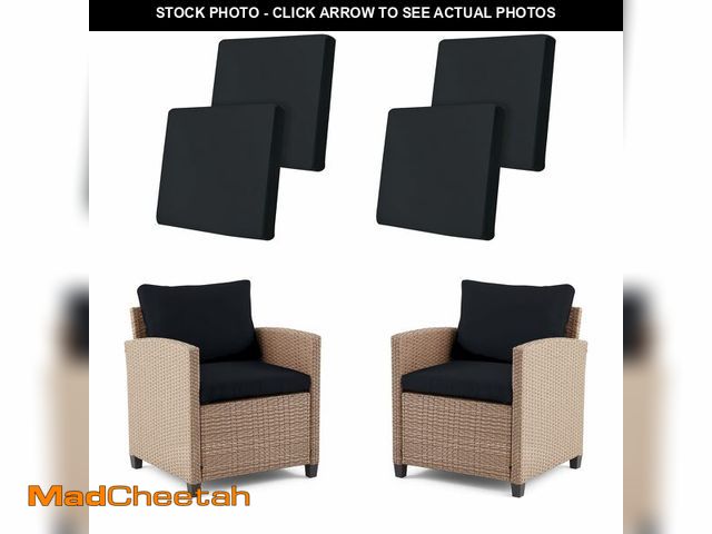 Lot 74-14209906 - IntoBox 4Pcs Outdoor Cushion Covers Patio Cushion Covers Stretch Cushion Covers for Outdoor Furnitur...