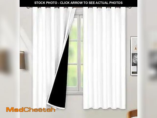 Lot 74-12128921 - BGment Thermal Insulated 100% Blackout Curtains for Bedroom with Black Liner, Double Layer Full Room...