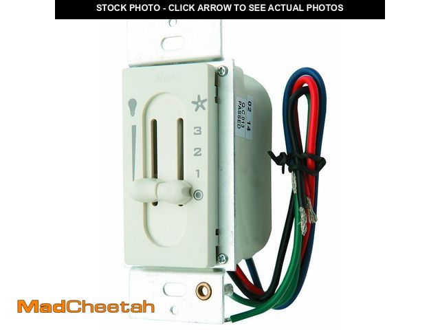 Lot 74-13785583 - Hunter Dual Slide Ceiling Fan Wall Control Switch - for Hunter &amp; Casablanca Fans, 3 Speed Contro...