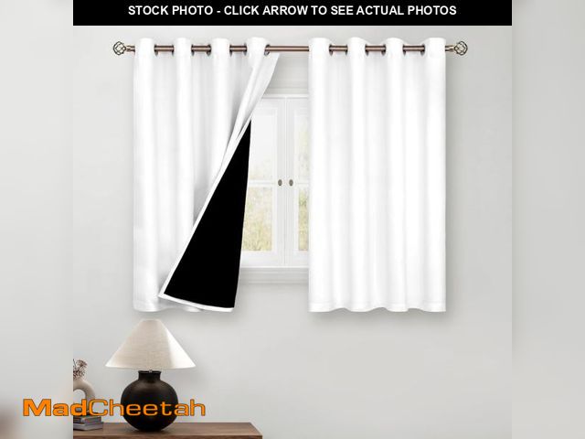 Lot 74-12324126 - BGment Short 100% Blackout Curtains for Bedroom, Thermal Insulated Energy Efficiency Noise Reducing ...