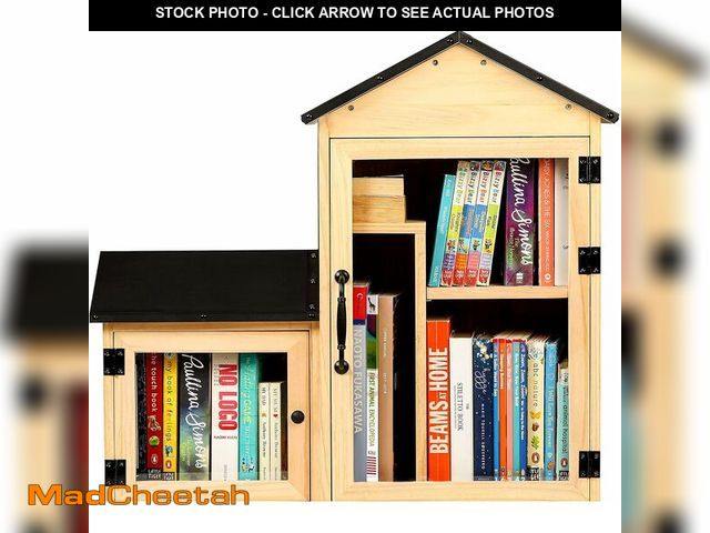 Lot 74-13836063 - Little Library Box Outdoor, Double Little Library Design with Adjustable Shelf and Large &amp; Small...