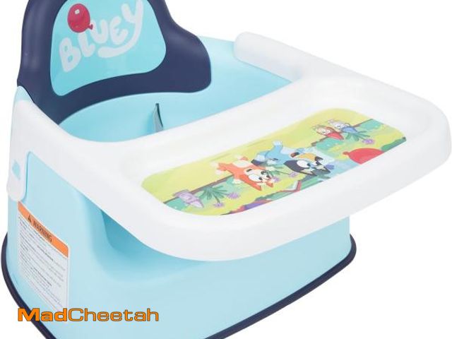 Lot 74-12526375 - The First Years Bluey Booster Seat for Kitchen Chair- Includes Removable Tray - Contoured Toddler an...