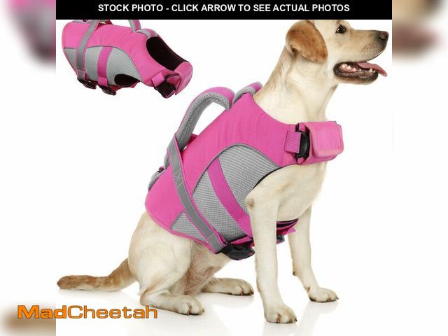 Lot 74-14063841 - Queenmore Dog Life Vest for Swimming, Adjustable High Visibility Dog Life Jacket with Superior Buoya...