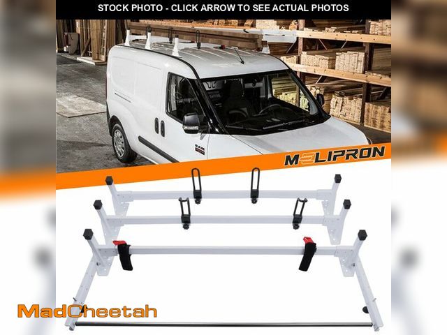 Lot 74-13579963 - MELIPRON Cargo Van Roof Ladder Rack with Rear Cargo Roller Fit for RAM ProMaster City 2015-2024 3 Cr...