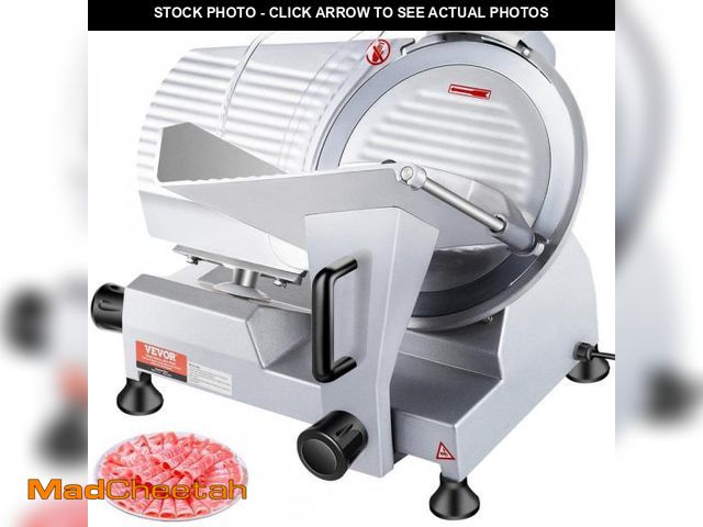 Lot 74-12136275 - VEVOR Commercial Meat Slicer 240 Watt Electric Deli Slicer 10 in. Carbon Steel Blade 350 to 400 RPM ...