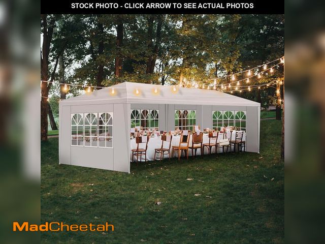 Lot 74-14352915 - (MISSING HARDWARE) Ktaxon 10' X 30' Canopy Tent with 5 Side Walls for Party Wedding Camping and BBQ ...