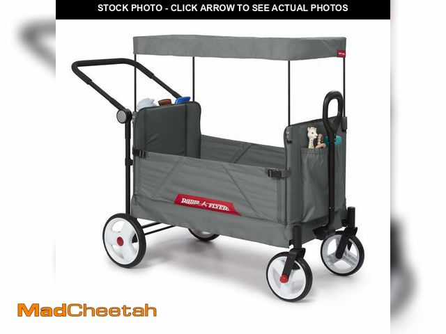 Lot 74-12886843 - (MISSING CANOPY,HARDWARE) Radio Flyer Compass Kid &amp; Cargo Stroll âN Wagon, Gray Push and Pull ...