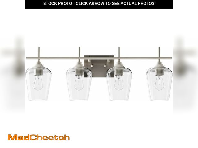Lot 74-13710799 - VONLUCE Bathroom Vanity Light, 4 Light Bathroom Light Fixture Over Mirror, Bathroom Wall Lamp with C...