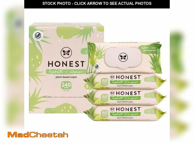 Lot 74-12717804 - The Honest Company Hydrate + Cleanse Naturally Scented Wipes | Cleansing Multi-Tasking Wipes | 99% W...