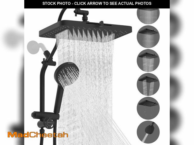 Lot 74-12961209 - Hibbent Upgraded 13'' Shower Head Combo, High Pressure 5 Spray Rainfall Showerhead, 10 Spray Mode Ha...