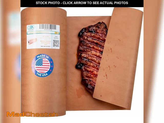Lot 74-14305111 - Peach Butcher Paper 18" x 12000" (1000 feet) - USA-Made Natural Butcher Paper Roll for Meat and Fish...