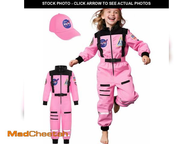 Lot 74-13572777 - Nuehoryu Astronaut Costume for Girls Space Outfit with Pink Hat for Space Pretend Halloween Party (5...