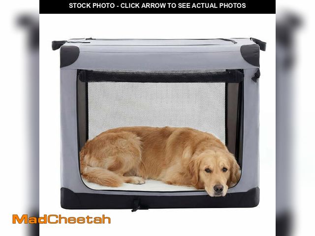 Lot 74-13780693 - edx 42 Inch Portable Foldable Dog Crate for Extra Large Dog, 3-Door Soft Pet Airline Approved Crate ...