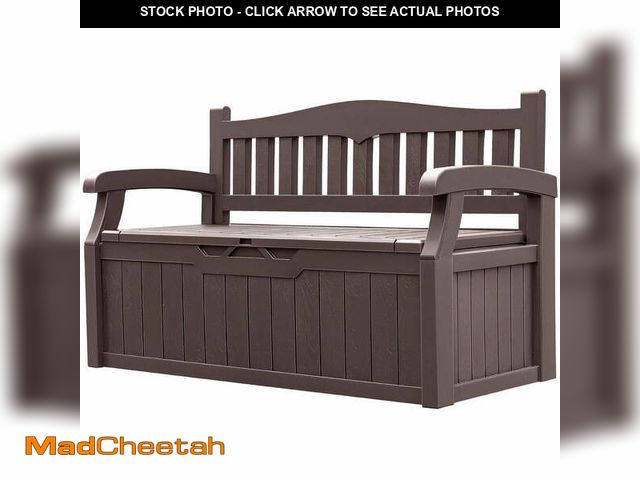 Lot 74-14586532 - Homall 80 Gallon Plastic Storage Bench Made Of Durable Weatherproof Resin And Deck-Box Organized Sto...