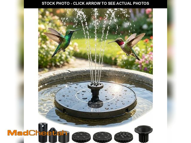 Lot 74-14150129 - Maraiss Solar Fountain for Bird Bath, 2026 Upgrade 1.4W Solar Power Water Fountain Pump with 7 Nozzl...