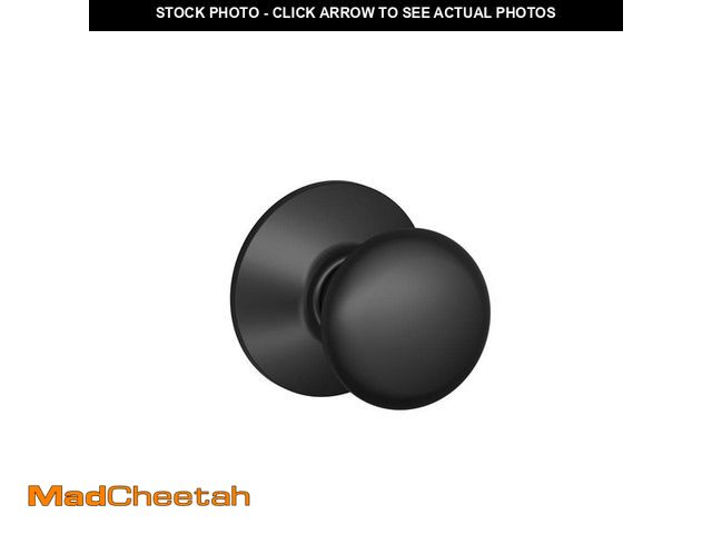Lot 74-14445035 - Schlage Plymouth Matte Black Passage Hall/Closet Door Knob - UNUSED