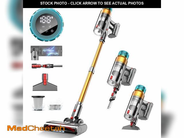 Lot 74-13952211 - MBYULO Cordless Vacuum Cleaner for Home 600W 60Kpa Upgraded Powerful Stick Vacuum Up to 75Mins, Anti...