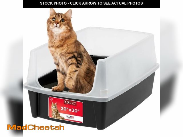 Lot 74-13041450 - IRIS USA XX-Large Cat Litter Box, Open Top Extra Large Litter Box for Big Cats and Multi-Cat Househo...
