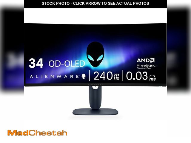 Lot 74-14590914 - (MISSING POWER CORD) Alienware 34 240Hz QD-OLED Curved Gaming Monitor - AW3425DW - 34.2-inch WQHD (3...