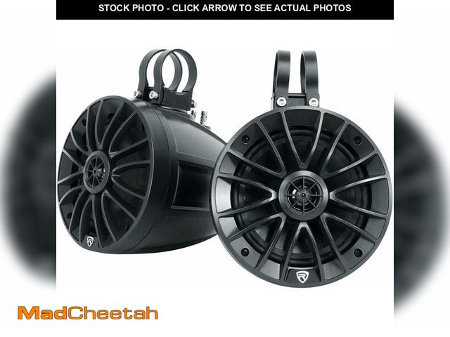 Lot 74-14307564 - Rockville UT65B 400W 6.5" Marine Speakers, IPX6 Waterproof, Swivel Mount, True Coaxial Design, Perfe...