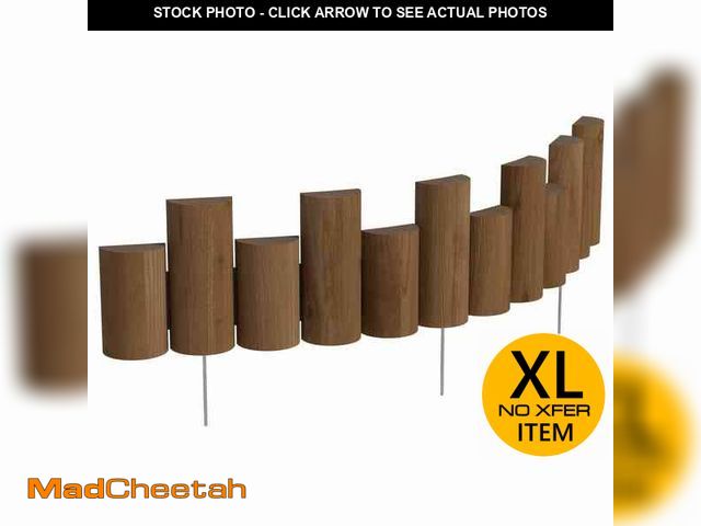 Lot 74-13510064 - Vigoro 3 ft. Wooden Half-Log Landscape Edging (48-Pack) - UNUSED