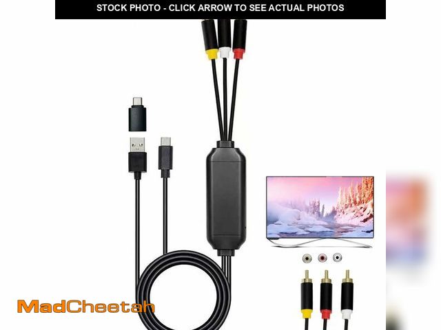 Lot 74-14296511 - ECDREAM USB-C to RCA Cable Adapter for Screen Mirroring, 6FT Audio Video - UNUSED