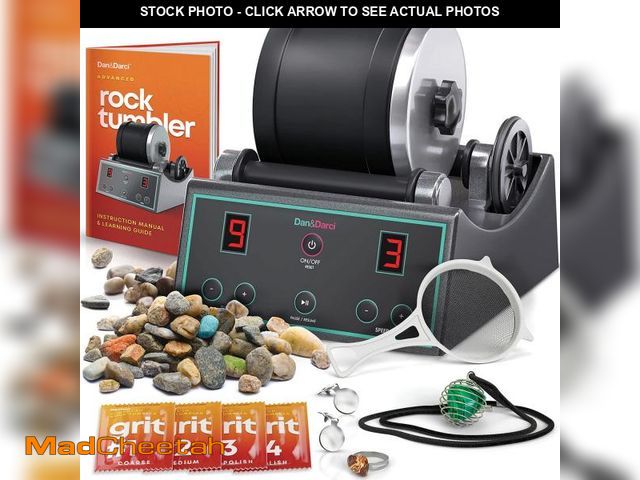 Lot 74-12113384 - Dan&amp;Darci Advanced Professional Rock Tumbler Kit - with Digital 9-Day Polishing Timer &amp; 3 Sp...