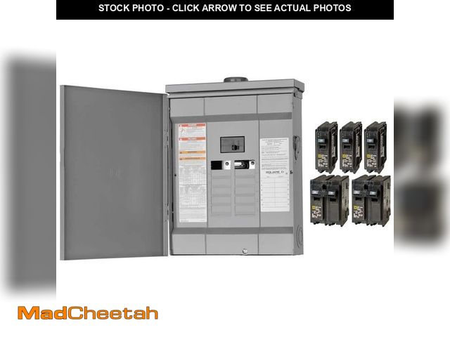 Lot 74-13270772 - Square D Homeline 125 Amp 12-Space 24-Circuit Outdoor Main Breaker Plug-On Neutral Load Center - Val...