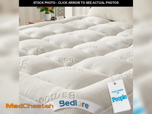 Lot 74-14279269 - BEDLORE Queen Mattress Topper Viscose Derived from Bamboo, Thick Pillow Top Mattress Pad with Stretc...