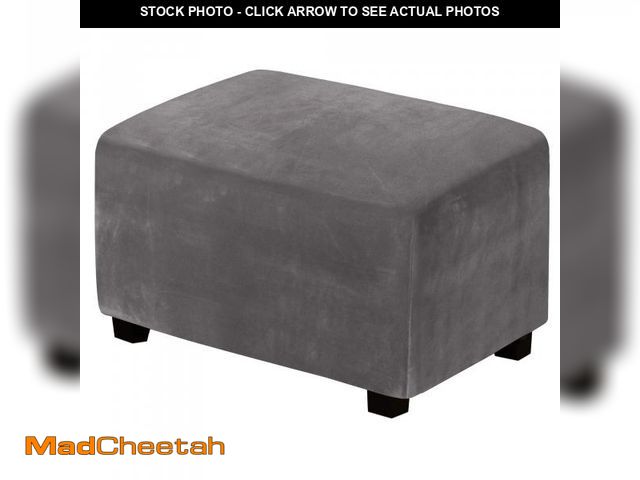 Lot 74-11550780 - H.VERSAILTEX Real Velvet Plush 1 Piece Form Fit Stretch Rectangle Folding Storage Covers Ottoman Sli...