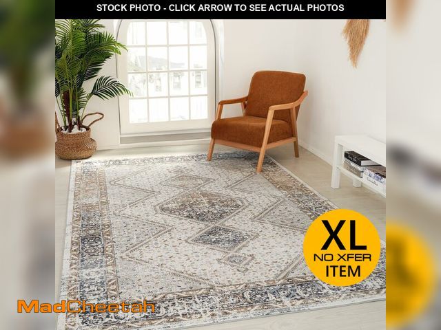 Lot 74-12898434 - RUG BRANCH Atlas 8'x11' (Exact Size: 7'10" x 10'10") Persian Indoor Area Rug, Beige Grey, Distressed...