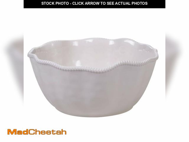 Lot 74-12715906 - Perlette Cream Deep Bowl 11" x 5" - USED