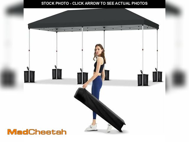 Lot 74-13123694 - 10x20 Pop Up Canopy TentÃ¯Â¼ÅGazebos One-Button Instant Setup, Heavy-Duty 210D Oxford Fabric &amp; ...