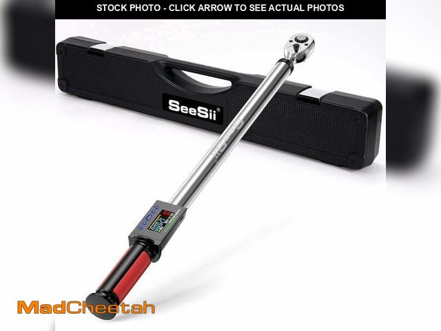 Lot 74-14323593 - Seesii Digital Torque Wrench 1/2" Drive(12.5-250.8ft-lbs/17-340N.m), 2% Torque Accuracy Electric Tor...