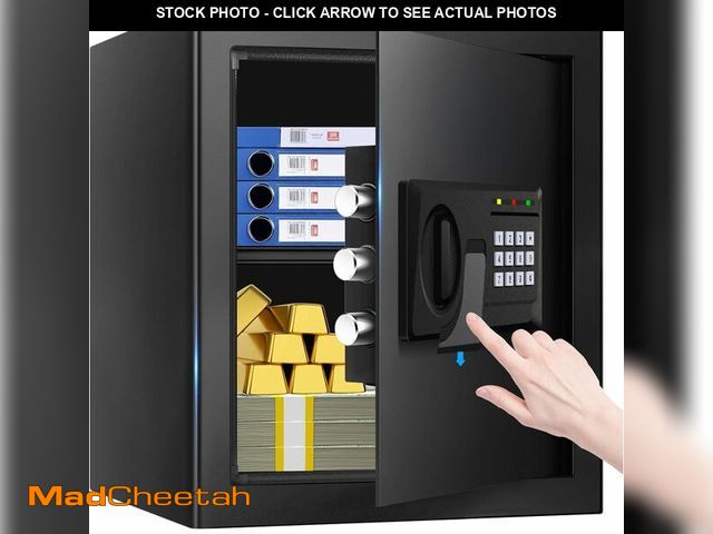 Lot 74-13708998 - 2.3 Cuft Fire Proof Safe for Home Documents Use, Small Home Safes Water and Fireproof with Digital K...