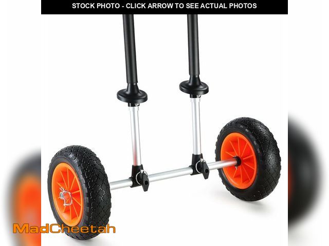 Lot 74-13041793 - VEVOR Kayak Cart, 280lbs Load Capacity with 10 Inch Solid Tires, Heavy Duty Detachable Canoe Trolley...