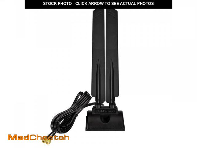 Lot 74-12305996 - Eightwood WiFi 6E Antenna Tri-Band 6GHz 5GHz 2.4GHz RP-SMA WiFi Antenna Magnet Mount Base for PC Des...