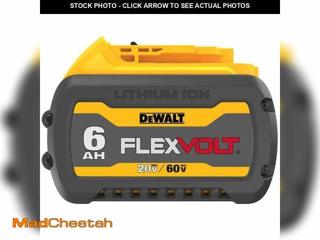 Lot 74-13289704 - DEWALT FLEXVOLT 20V/60V MAX Lithium-Ion 6.0Ah Battery Pack - USED