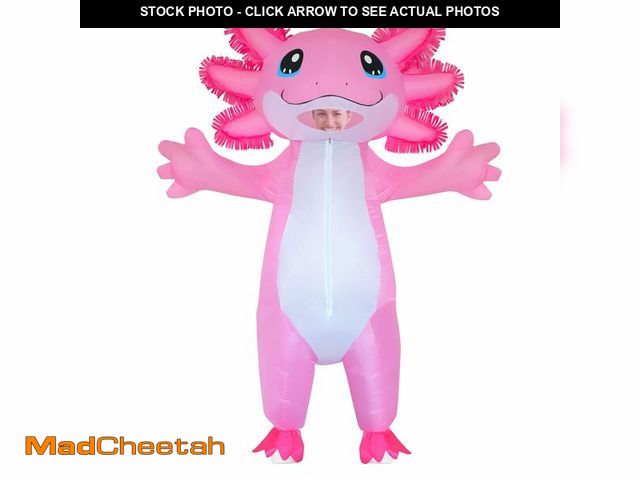 Lot 74-14213295 - Seeds of Light Inflatable Adult Axolotl Costume - Halloween Blow Up Pink Axolotl for Women Men Anima...