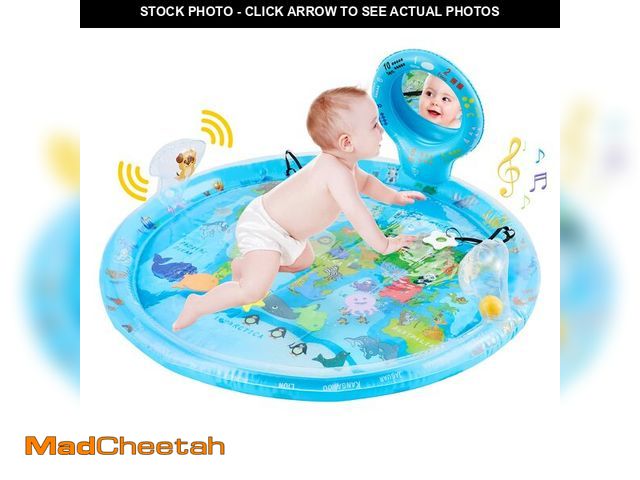 Lot 74-12972090 - flashbluer 4-in-1 Tummy Time Water Play Mat with Baby Mirror &amp; Teethers and Rattles, Large Infan...